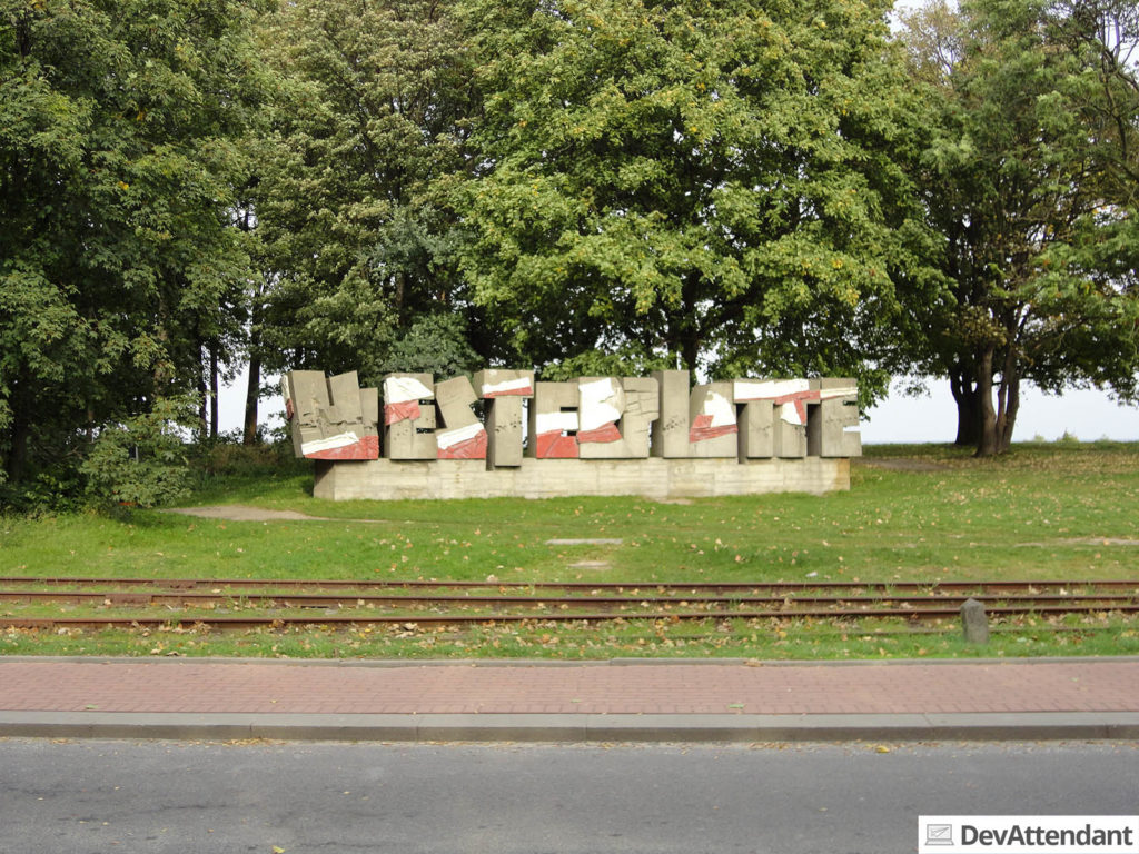Das Westerplatte-Schild