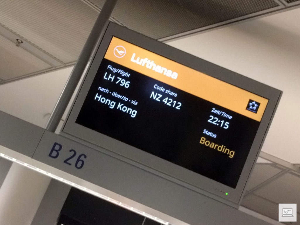 Boarding to Hongkong