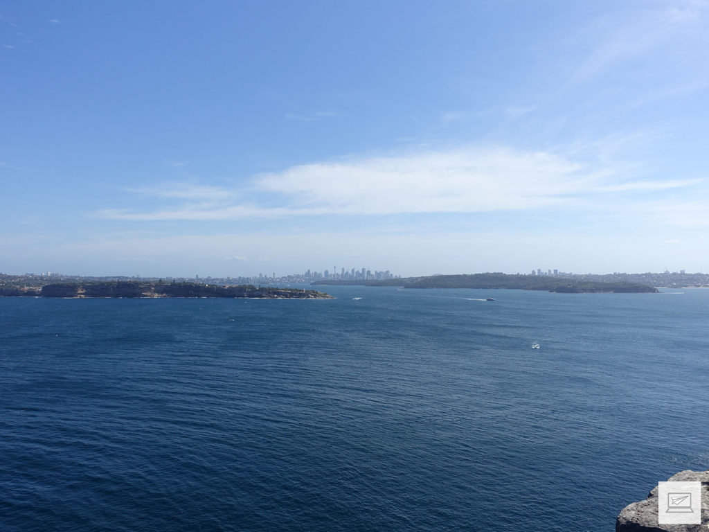 Ganz hinten die Skyline von Sydney