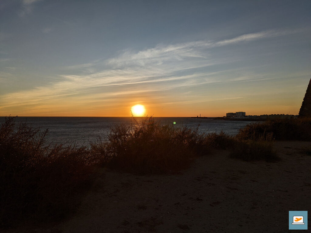 Erster Sonnenuntergang in Cádiz - sicher nicht der letzte