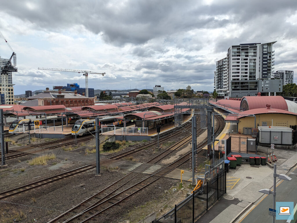 Die markante Roma Street Station in Brisbane