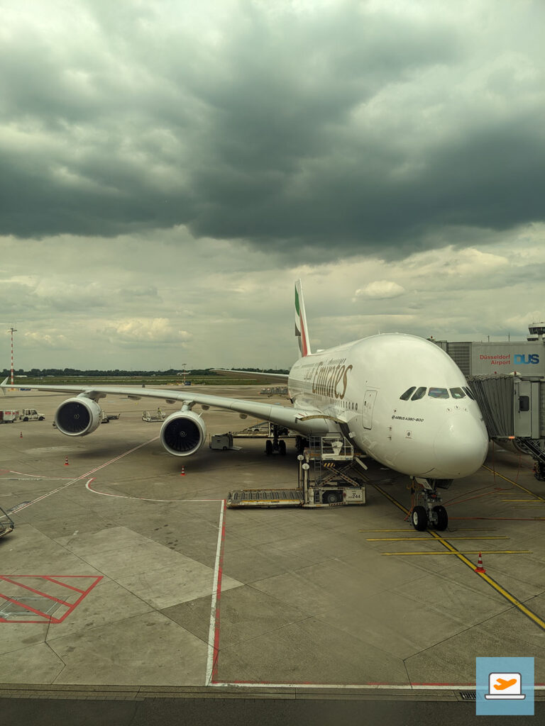 Mit dem A380 ging es von Düsseldorf nach Dubai