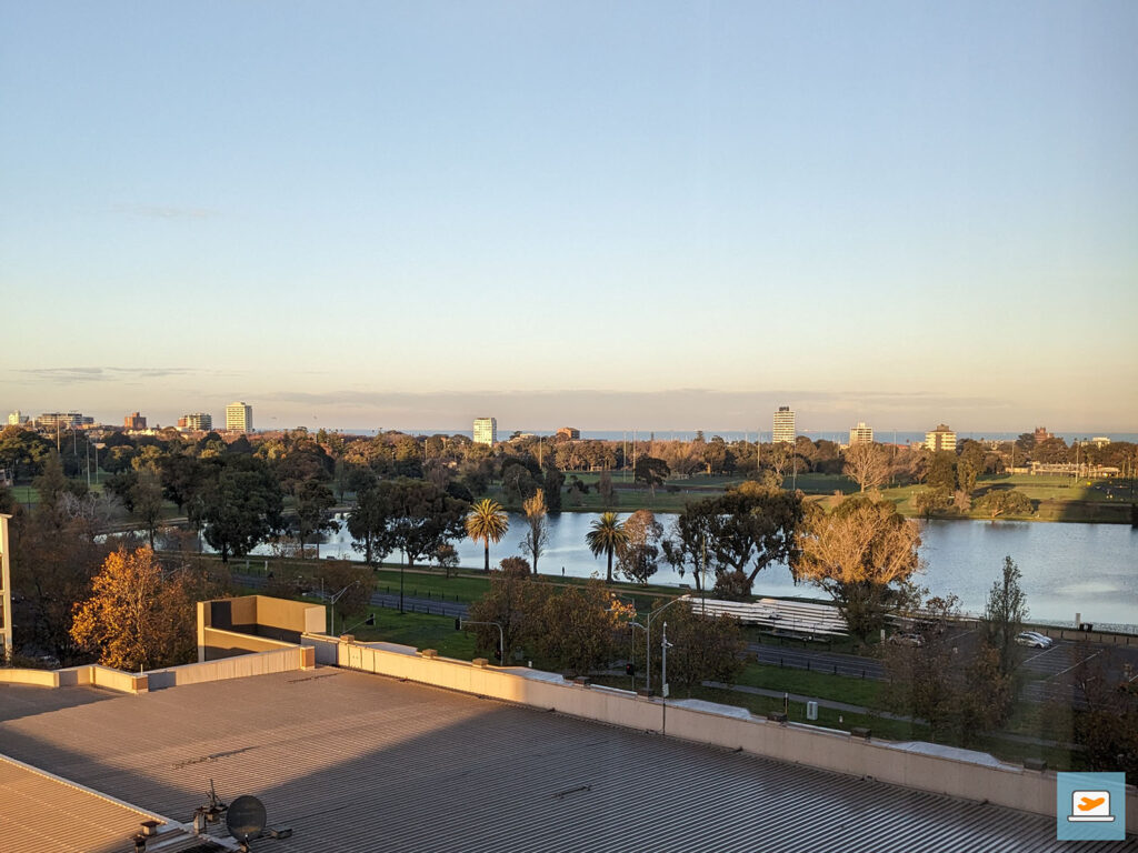 Ausblick aus dem Zimmer auf den Albert Park