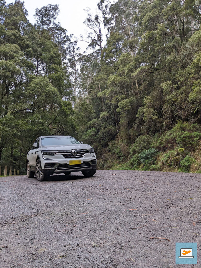 Unser Mietwagen mitten im Wald
